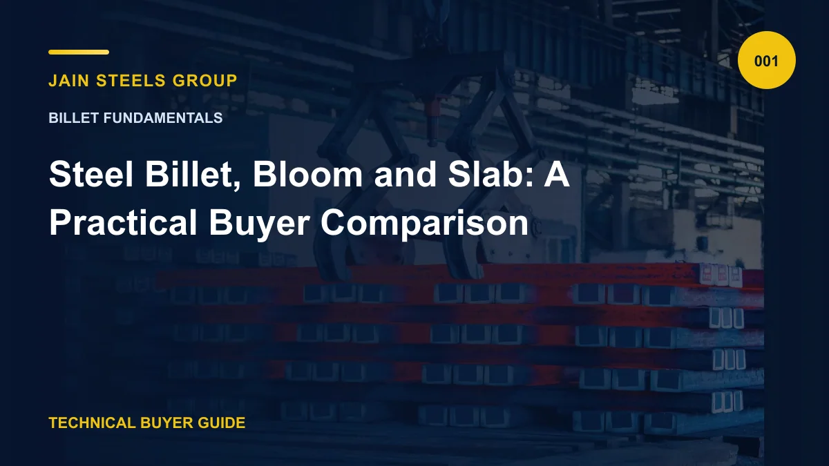 Steel Billet, Bloom and Slab: A Practical Buyer Comparison — Jain Steels Group technical buyer guide