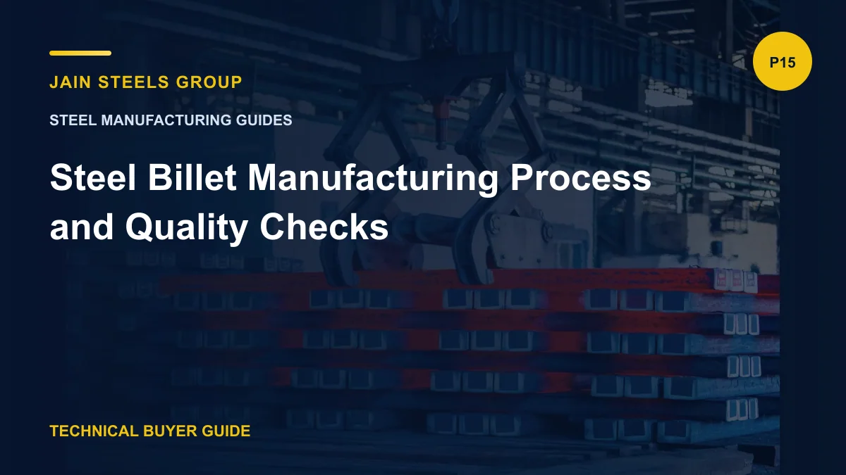 Steel Billet Manufacturing Process and Quality Checks