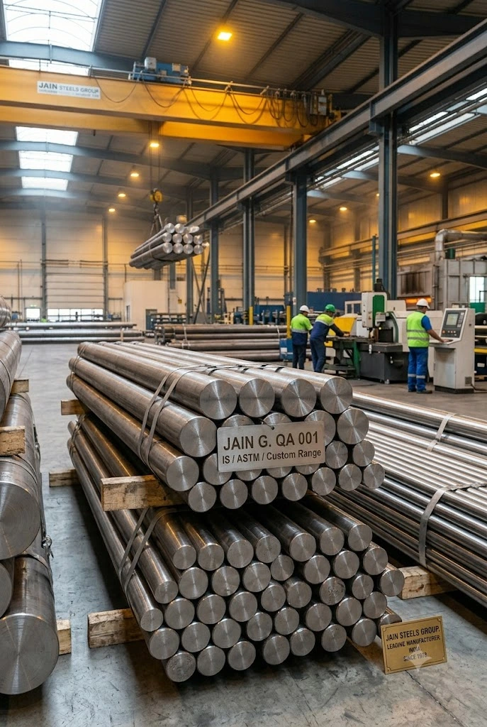Carbon steel round bars for machining and forging