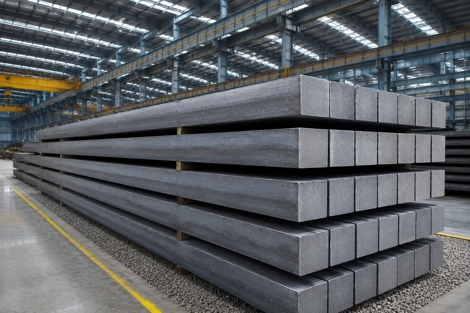 Alloy steel billets for forging and rolling
